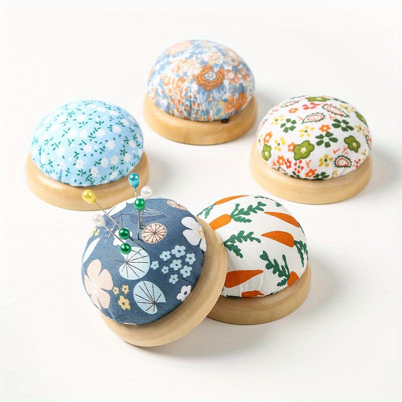 Sewing Pin Cushion - Charmant speldenkussen op houtbasis voor naaien,