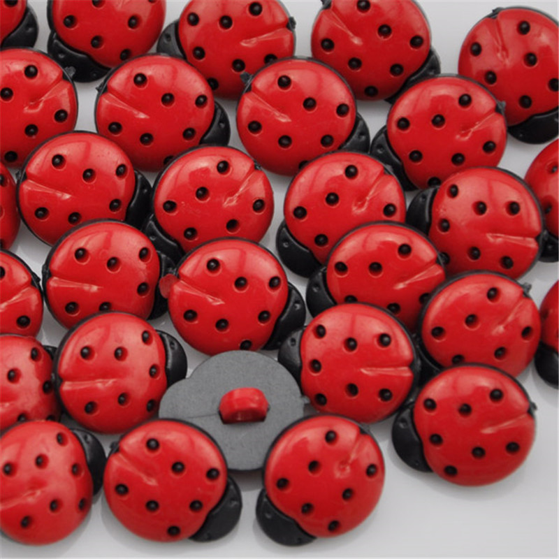 Button Hole Cutter - 50/100Pcs Rood Lieveheersbeestje Diy Kid 'S
