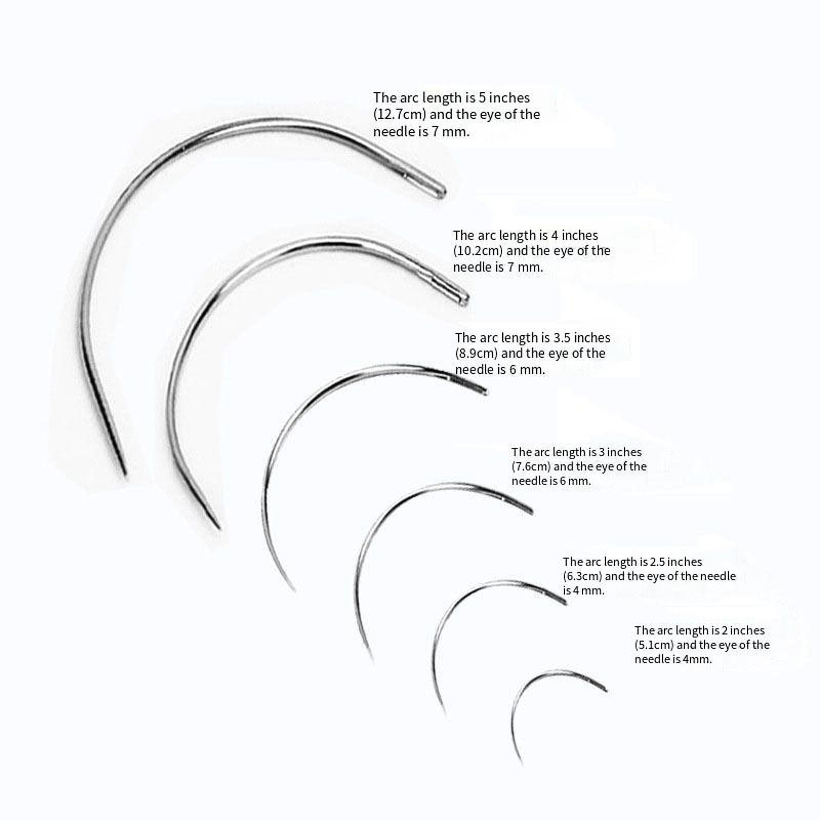Leather Needle Heavy - Handnaalden gebogen, extra sterke reparatienaaldenset, multifunctionele