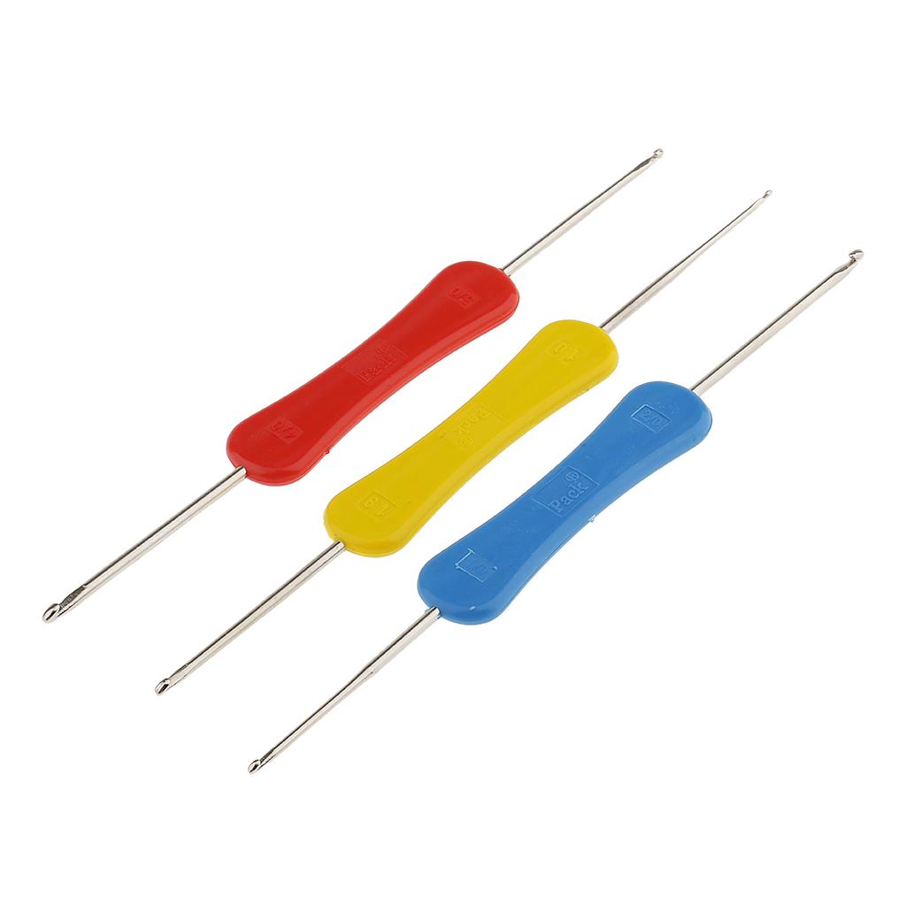Sewing Necessities - 3 gemengde dubbelzijdige haaknaalden met handgemaakte