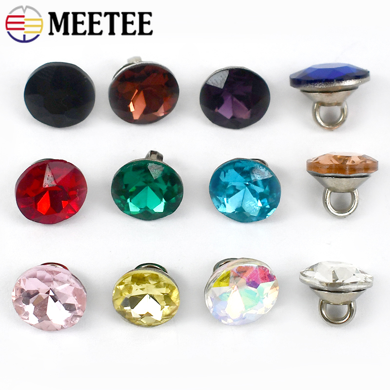 Button Hole Cutter - Meetee 20/50Pcs 9Mm Strass Knoppen Glas