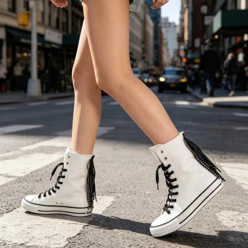 Canvas schoenen Dames Nieuwe M - Sewing Front Zipper recensie en prijs