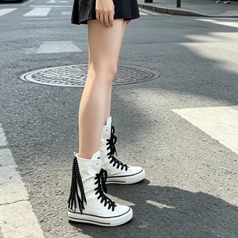 Canvas schoenen Dames Nieuwe M - Sewing Front Zipper recensie en prijs