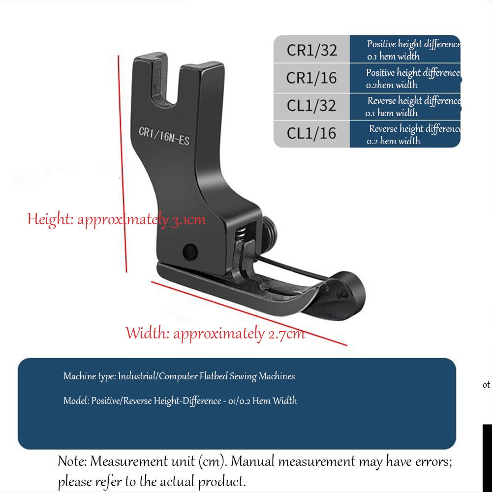 Zwarte titaniumstalen hoog-laa - Rolled Hem Foot recensie en prijs