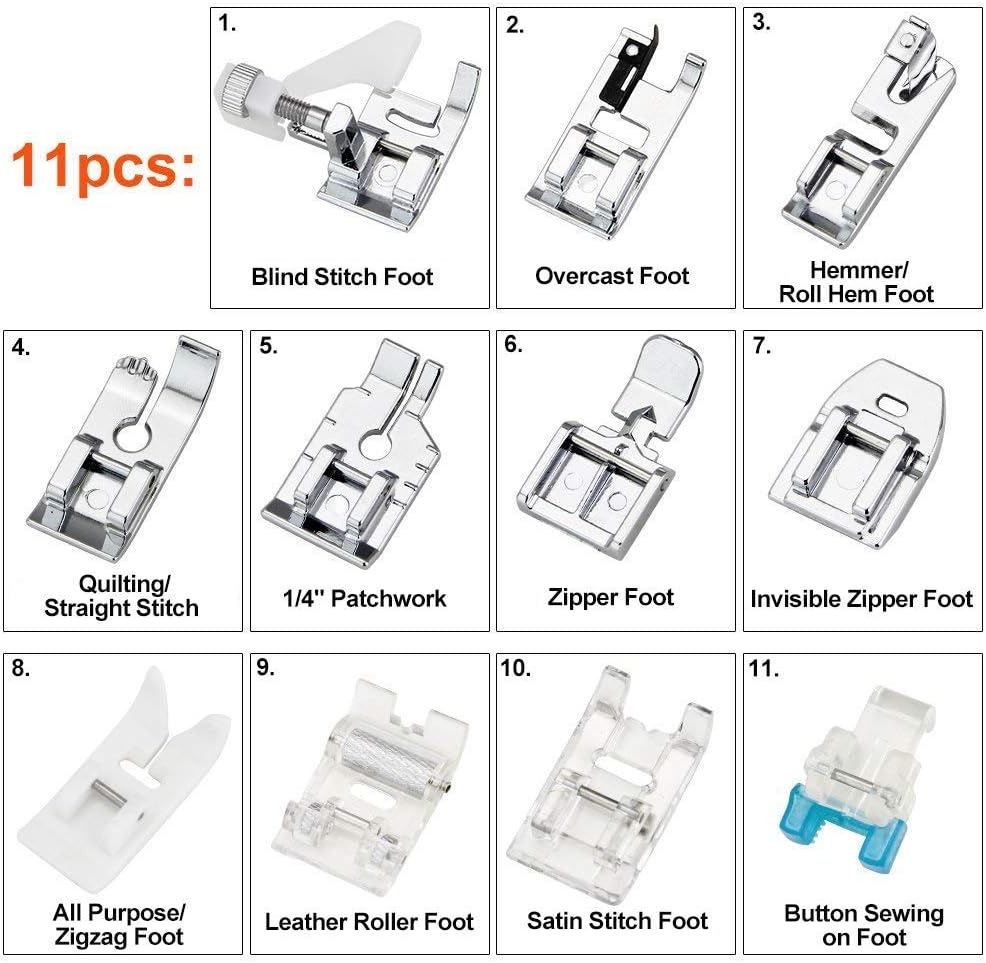 11-delige naaivoetenset - Wand - Textile Sewing Machine recensie en prijs